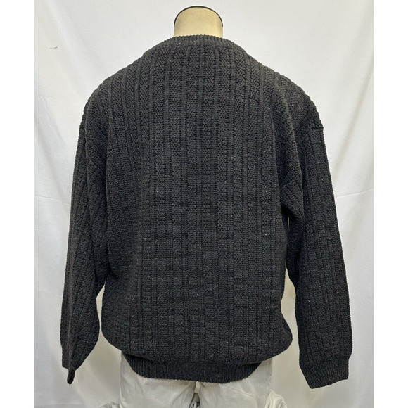 Vintage 90s Duplex Designs Men's Crewneck Sweater Size Large Grey Heavy Charity - Picture 3 of 12